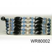 36inch Blue Gemstone, Pearl High Power Black Magnetic Hematite beads Pearl Bracelet Necklace Jewelry All in One Set